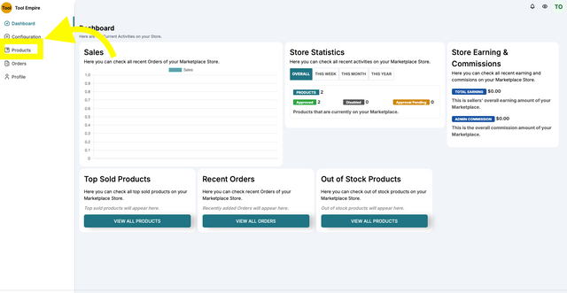Dashboard Navigation