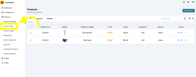 Product Listing